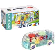 Игрушка "АВТОБУС" BABY YOU Bondibon подсветка, звук, движение, прозр.корпус с шестер.