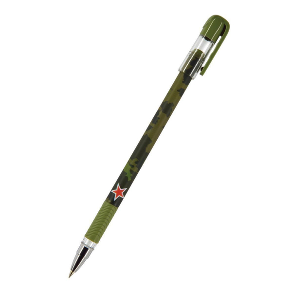 Ручка шарик. 0,5 мм "MagicWrite. Милитари" СИНЯЯ 