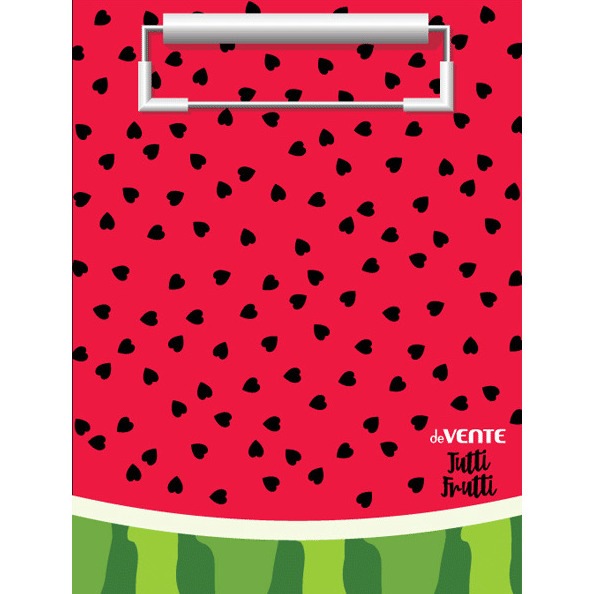 Планшет с зажимом "deVENTE. Tutti-Frutti. Watermelon" A5 картон толщина 2 мм, матовая ламинация,