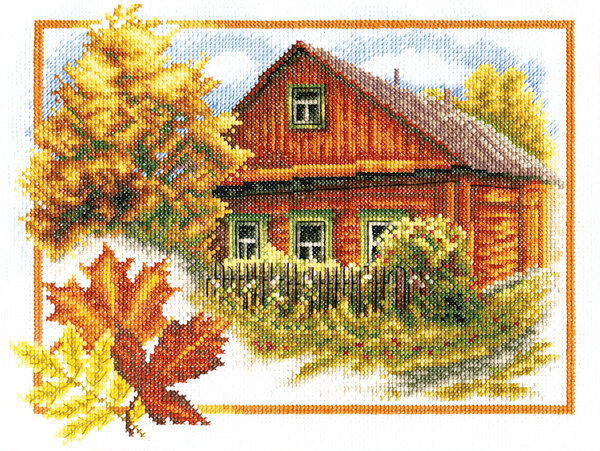 Набор для вышивания "PANNA" "Осень в деревне" 28.5  х 23  см