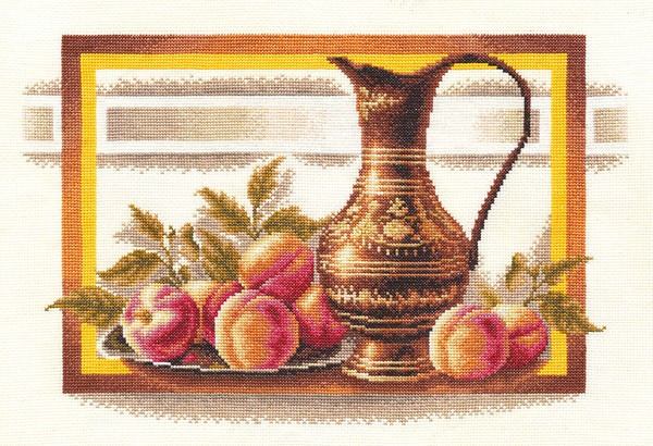 Набор для вышивания "PANNA" "Натюрморт с персиками" 38  х 24.5  см