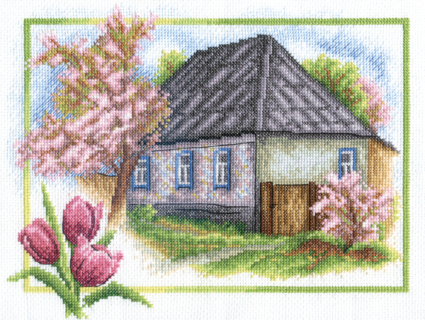 Набор для вышивания "PANNA" "Весна в деревне" 26  х 20  см