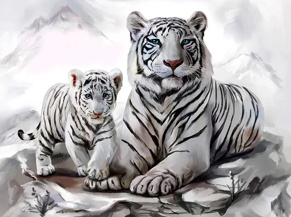 Картины по номерам 40*50 "Амурский тигр"