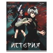 Тетрадь предм. 48 л. кл. "АНИМЕ" ИСТОРИЯ стандарт, холодная фольга, софт-тач TM Prof-Press