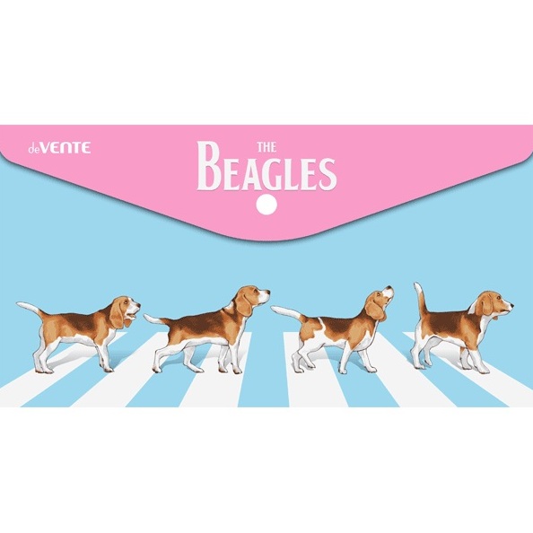 Папка-конверт на кн. travel-size "deVENTE. The beagles" 150 мкм, непрозрачная с рисунком, индивидуал
