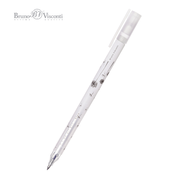 Ручка гелевая 0,5 мм "UniWrite. Одуванчики"  СИНЯЯ