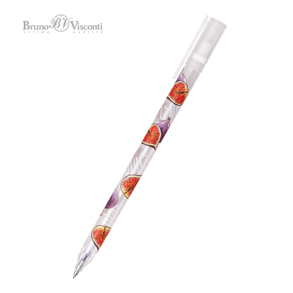 Ручка гелевая 0,5 мм "UniWrite. Fresh & fruity. Инжир"  СИНЯЯ