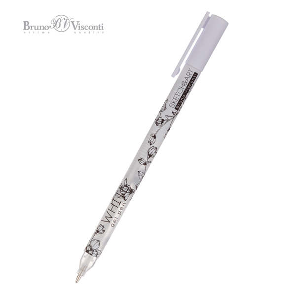 Ручка гелевая 0,8 мм Sketch&Art "UniWrite.WHITE"  БЕЛАЯ