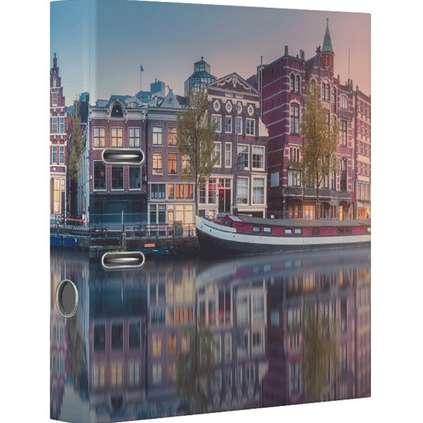 Папка-регистратор 75 мм "deVENTE. Амстердам", картонная, глянцевая ламинация, собранная