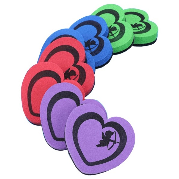 Стирательная губка "deVENTE. Heart" для офисных досок, d=9 см, EVA и фетр, цвета ассорти, в пластико