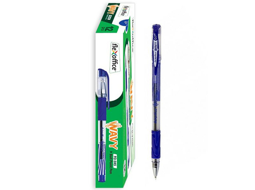 Ручка шариковая 0,7 мм FlexOffice WAVE, СИНЯЯ
