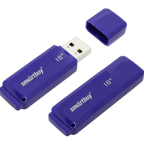 USB Флэш-драйв 16ГБ Smart Buy Dock, USB 2.0, синий