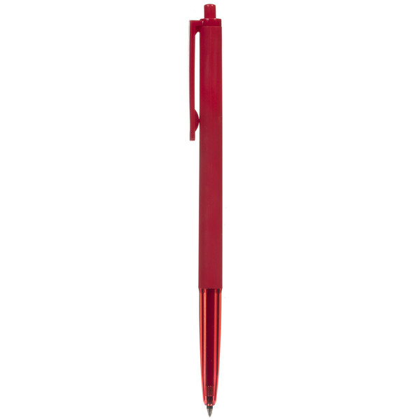 Ручка шариковая автомат. 0,7 мм Hatber Slim Красная чернила на масл.основе soft ink  