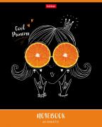 Тетрадь 48 л. кл. "Апельсиновые мечты" 65г/кв.м на скобе выб лак 5 диз.в блоке скругл.углы