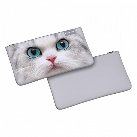 Пенал конверт ErichKrause® Light 220x120мм White Cat