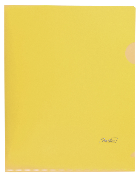 Папка-уголок А5 Hatber 180мкм Желтая