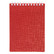 Блокнот А7 80 л. кл. на гребне "CANVAS" красный, пластиковая обложка