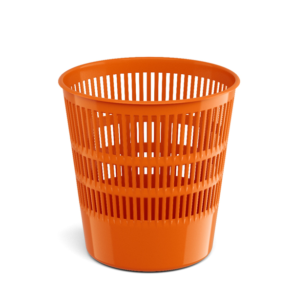 Корзина для бумаг 12 л. сетчатая ErichKrause® Neon Solid, оранжевая