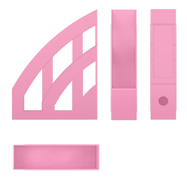 Лоток вертикальный ErichKrause® Office, Pastel, 75мм, розовый