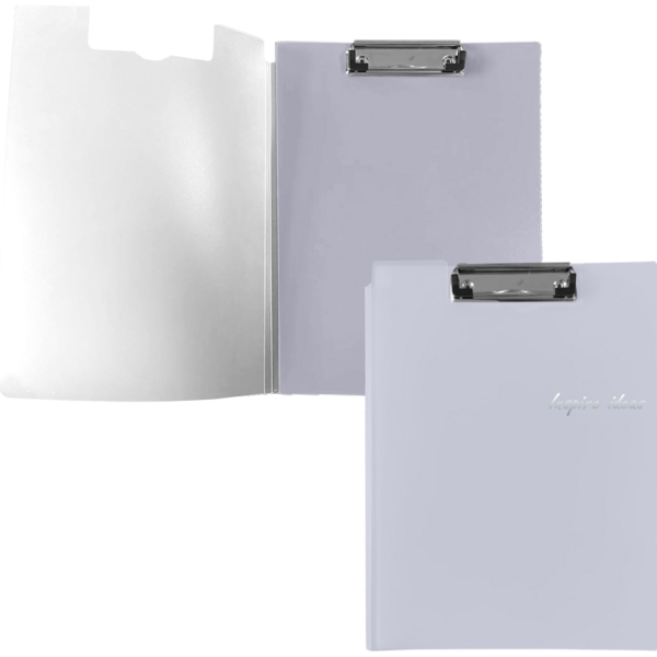 Папка-планшет с зажимом "deVENTE" A4, пастельная сиреневая, с карманом сзади, полипропилен