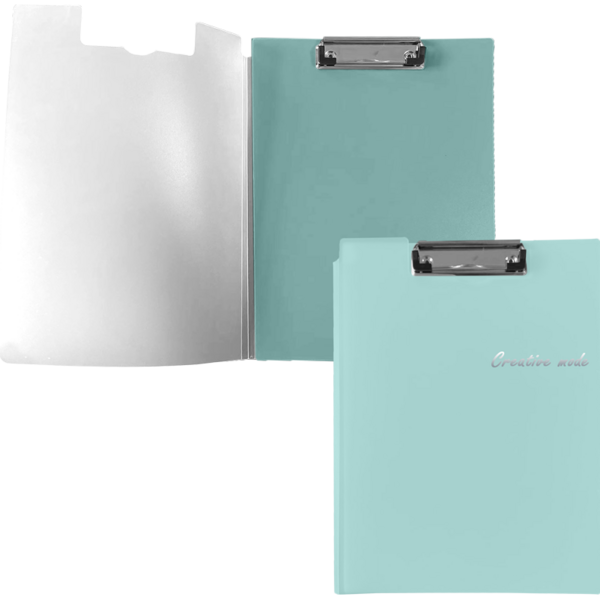 Папка-планшет с зажимом "deVENTE" A4 пастельная бирюзовая, с карманом сзади,полипропилен