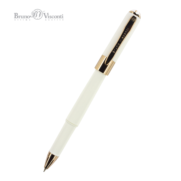 Ручка "MONACO" в подарочном футляре, 0.5 ММ, СИНЯЯ (корпус белый, футляр черный)