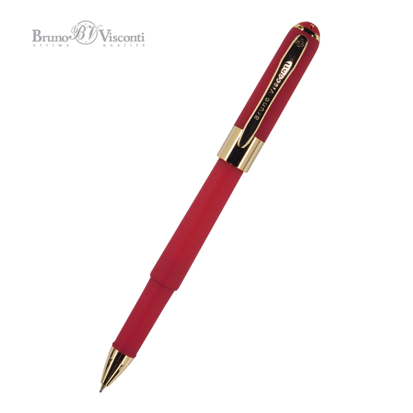 Ручка "MONACO" в подарочном футляре, 0.5 ММ, СИНЯЯ (корпус красный, футляр черный)