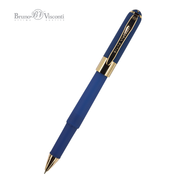 Ручка "MONACO" в подарочном футляре, 0.5 ММ, СИНЯЯ (корпус темно-синий, футляр черный)