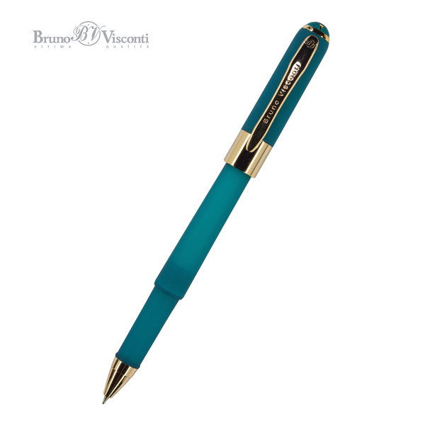 Ручка "MONACO" в подарочном футляре, 0.5 ММ, СИНЯЯ (корпус морская волна, футляр черный)