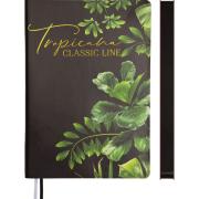 Ежедневник недат А5 "deVENTE. Tropicana" (145 ммx205 мм) 320 стр, черный с вертикальным рисунком лис