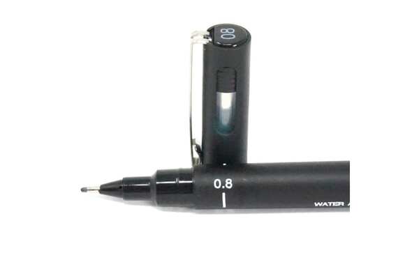 Линер Uni PIN08-200(S), черный, 0.8 мм.