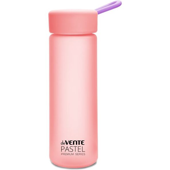 Бутылочка "deVENTE. Pastel" 500 мл, пластиковая, пастельная розовая c сиреневой петелькой