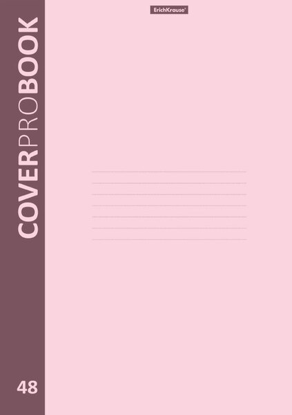 Тетрадь А4 48 л. кл. Пластиковой обложка ErichKrause CoverProBook Pastel, розовый