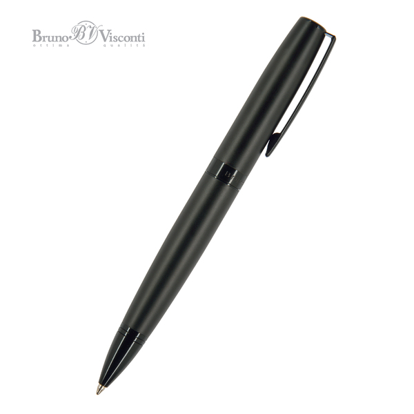 Ручка-роллер "SORRENTO" в метал.футлре 0,7 ММ, СИНЯЯ (корпус черный, футляр черный)