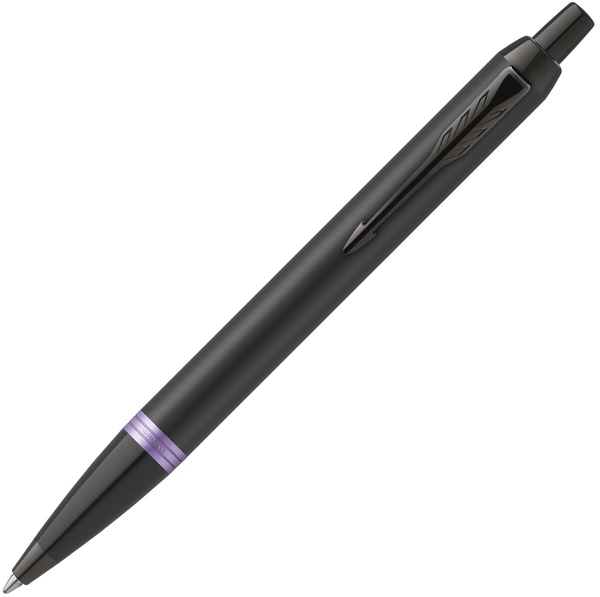 Ручка шариковая "Parker IM Vibrant Rings K315 Amethyst Purple PVD M чернила син. подар.кор