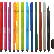 Набор ручек капиллярных "deVENTE. Trio BQ" 12 цв., d=0,4 мм, с цветным трехгранным корпусом, колпачо