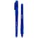 Ручка гелевая 0,7 мм стираемая "deVENTE School" с ластиком, Синяя. полупрозрачный синий корпус