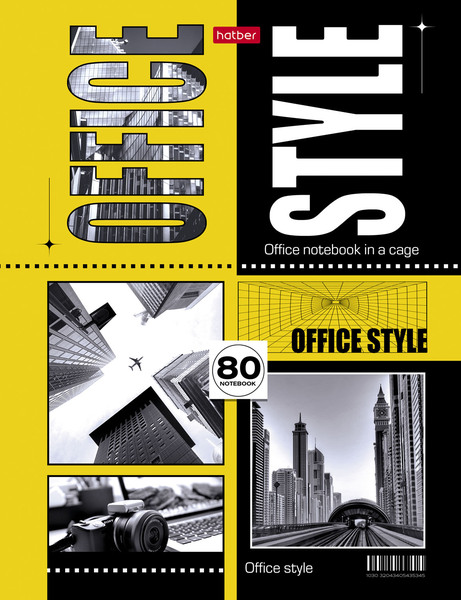 Бизнес-блокнот А5 80 л. кл. "Office Style" тв.переплет 5-цв. бло