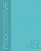 Тетрадь 48 л. лин. Пластиковая обложка. PROGRESSIVE (Бирюзовая) 65г/кв.м 