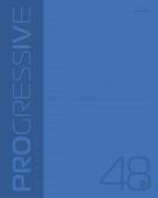 Тетрадь 48 л. лин. Пластиковая обложка. PROGRESSIVE (Синяя) 65г/кв.м 