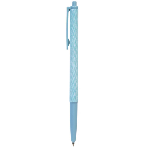 Ручка шариковая автомат. 0,5 мм Hatber Denim, Синяя, с клипом корпус с рисунком Ассорти в Пласт.тубе