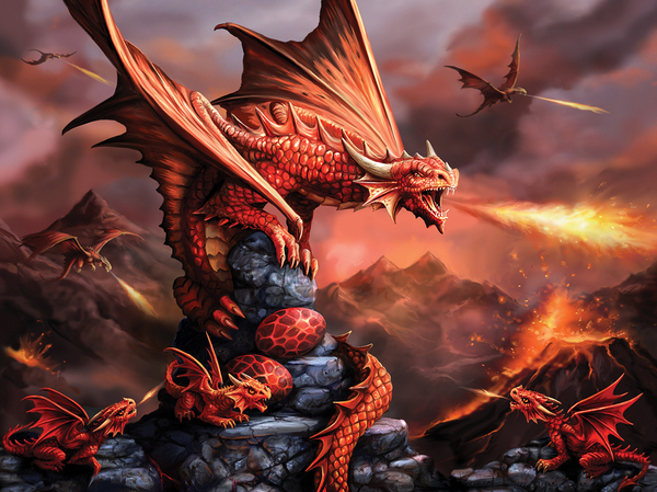 Пазл 3D "Огненный дракон", 500 детал., 6+