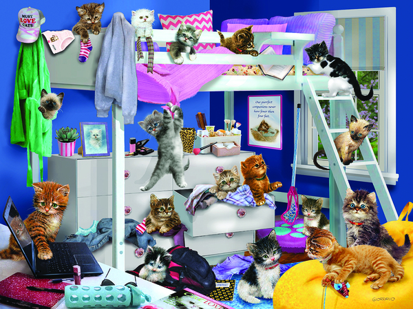 Пазл 3D "Котята в спальне", 500 детал., 6+