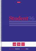 Тетрадь А4 96 л. кл. на спирале "Студенту" Синяя, мат ламин,тиснение