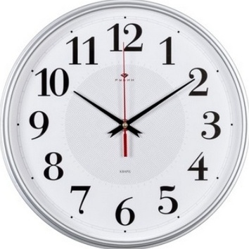 Часы настенные, Ромбы, плавный ход, d=29 см, серебр.