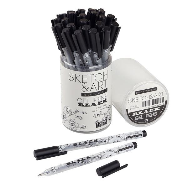 Ручка гелевая 1,0 мм Sketch&Art "UniWrite.BLACK" Чёрная
