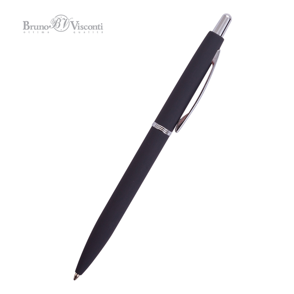 Ручка "SAN REMO" в тубуса прямоугольной формы 1,0 ММ, СИНЯЯ (корпус графитовый, футляр серый)
