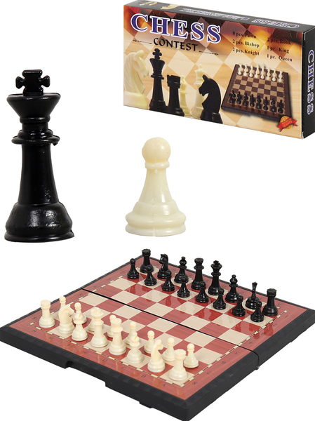 Шахматы "Рыжий кот" ПЛАСТИКОВЫЕна магните 29 х 29см (в коробке)