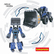 Трансформер 2в1 BONDIBOT Bondibon робот-строит. техника, экскаватор-погрузчик, цвет синий, ВОХ 23,5х