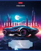 Тетрадь 18 л. кл. "Futuristic cars"  65г/кв.м на скобе  5 диз.в блоке скругл.углы